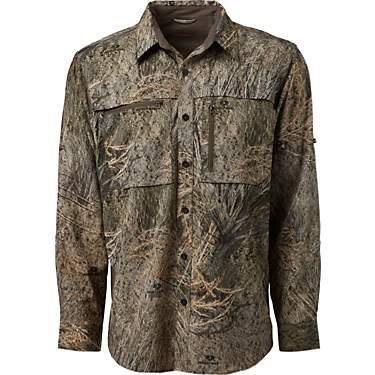 Magellan Outdoors Men's Eagle Pass Deluxe Button-Down Long Sleeve Hunting T-shirt                                               