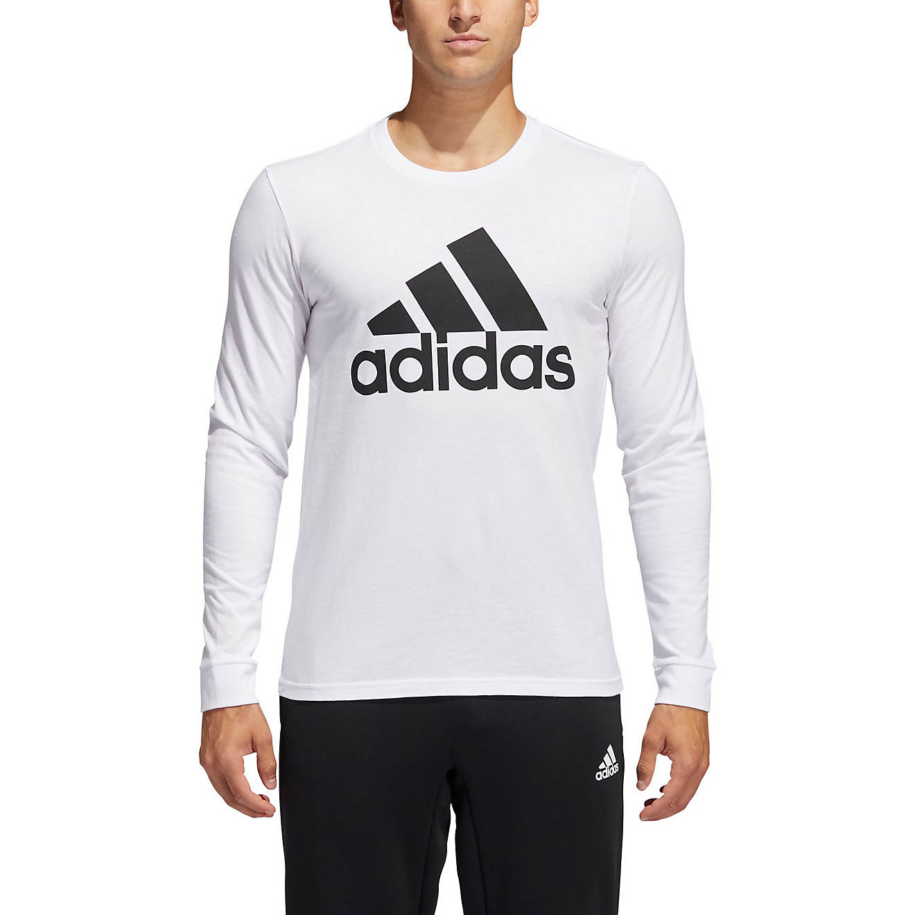 adidas Men's Basic Badge of Sport Long Sleeve T-shirt                                                                            - view number 1
