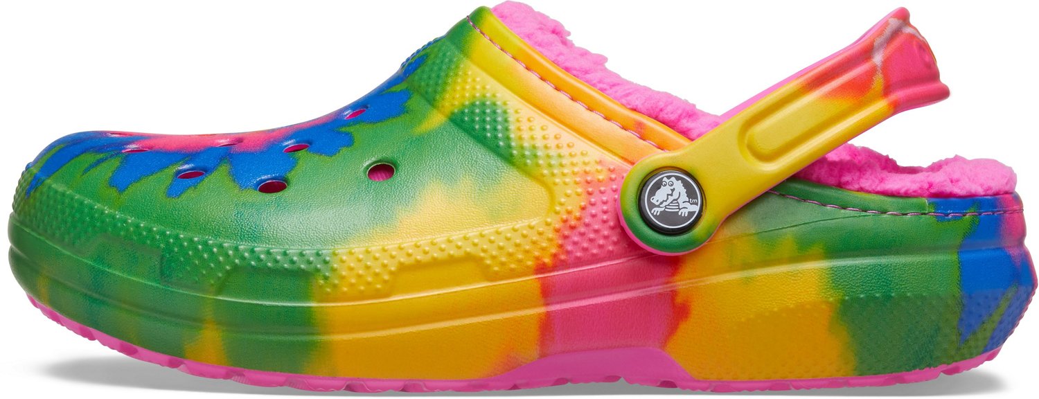 Crocs Adults' Classic Fuzz-Lined Tie-Dye Clogs | Academy