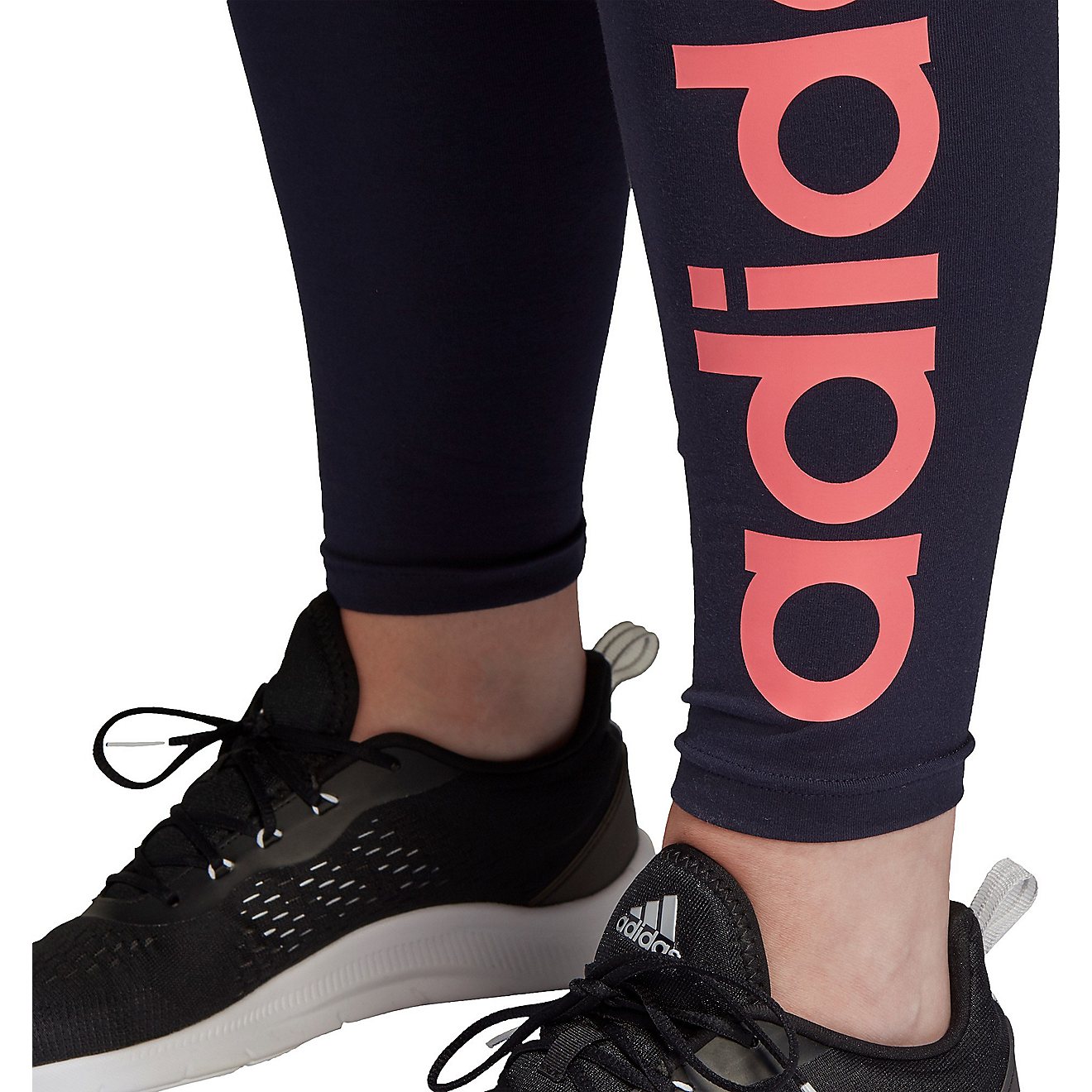 adidas Women's Essential Fitted Plus Size Graphic Tights                                                                         - view number 3