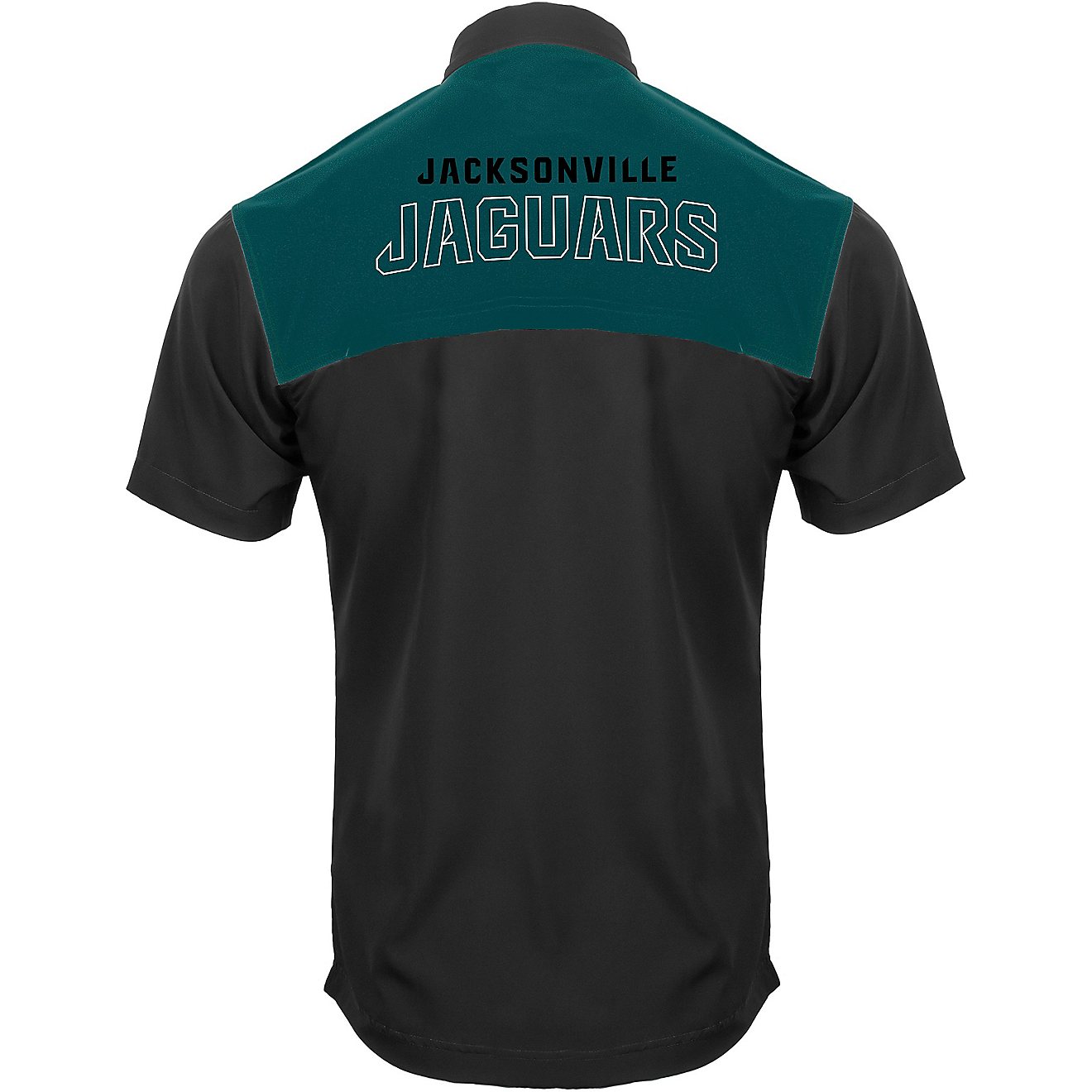 Antigua Men's Jacksonville Jaguars Angler Woven Button-Down T-shirt                                                              - view number 2