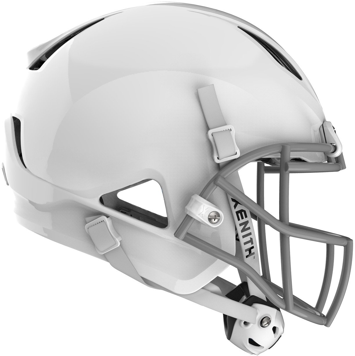 Helmets Xenith Shadow XR Youth White Football Helmet w/Grey Facemask