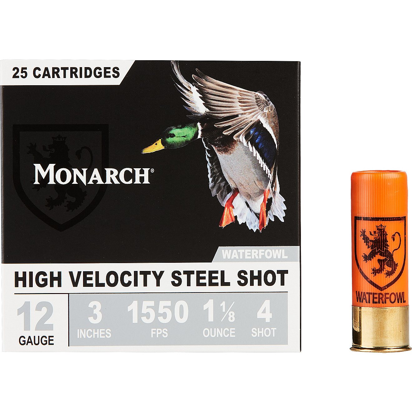 Monarch High Velocity Waterfowl 12 Gauge Shotshells - 25 Rounds                                                                  - view number 2