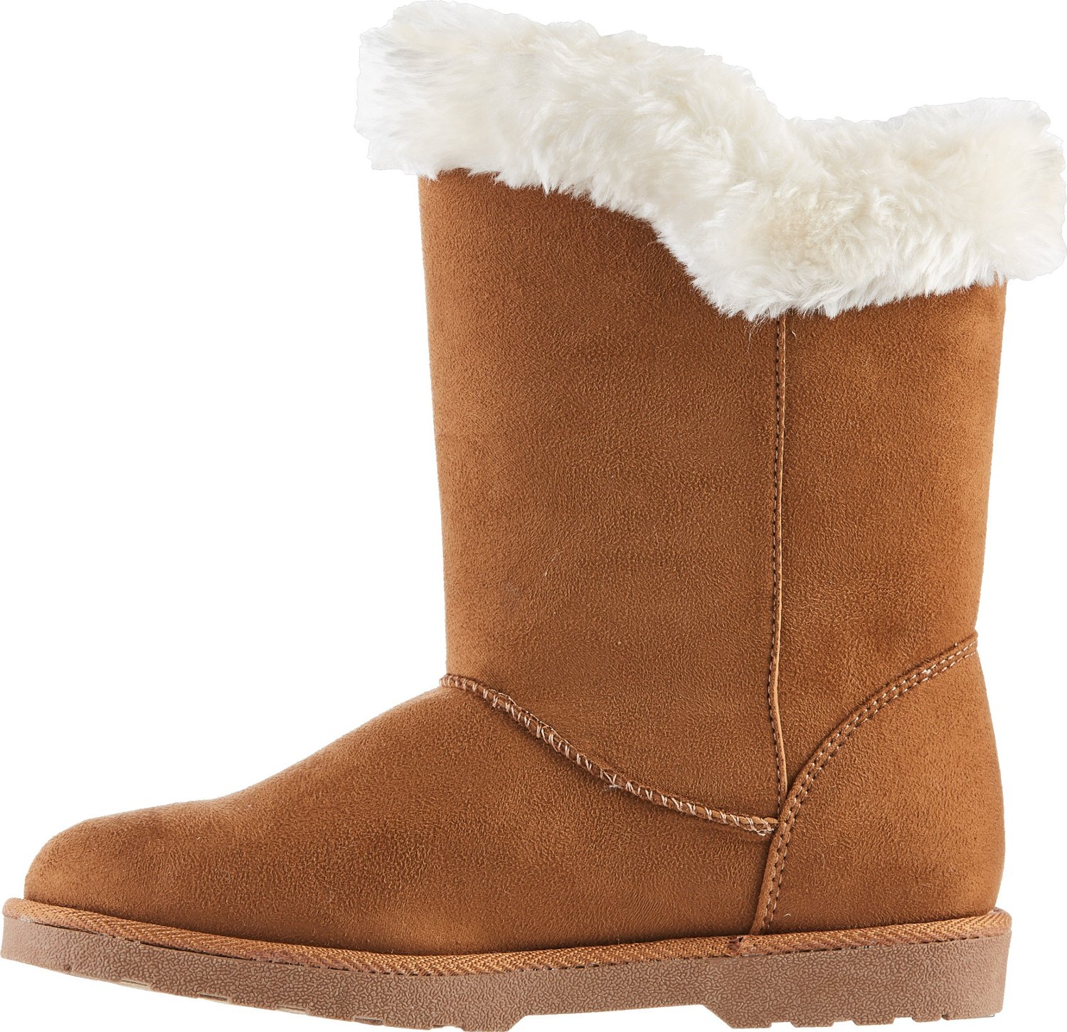 magellan outdoors women's fur collar slipper booties