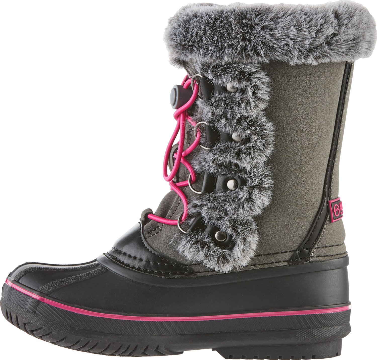 magellan outdoors women's fur collar slipper booties