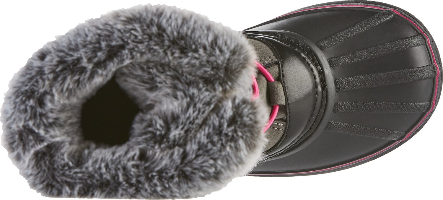 magellan outdoors women's fur collar slipper booties