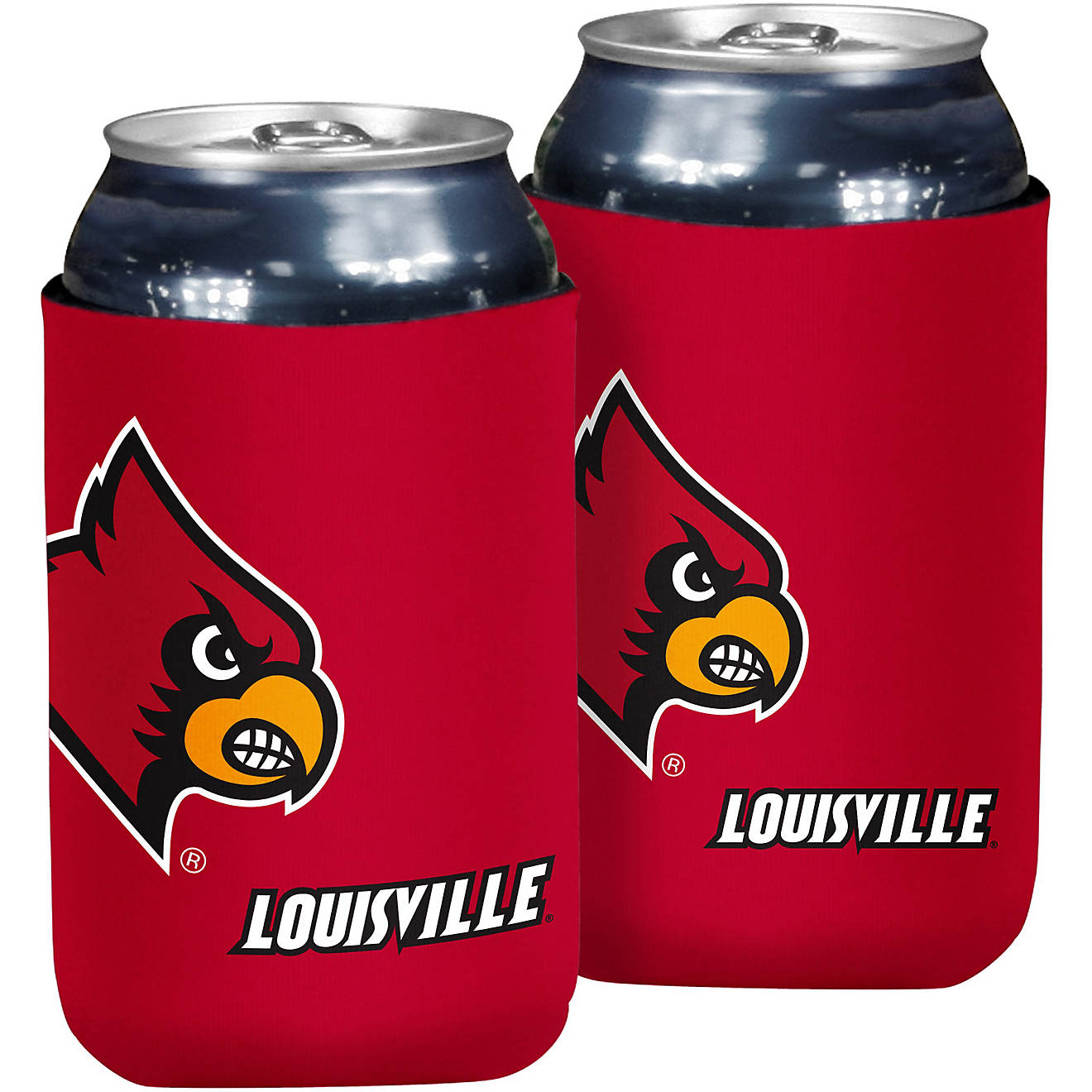 Logo University of Louisville Oversized Logo Flat Coozie                                                                         - view number 1