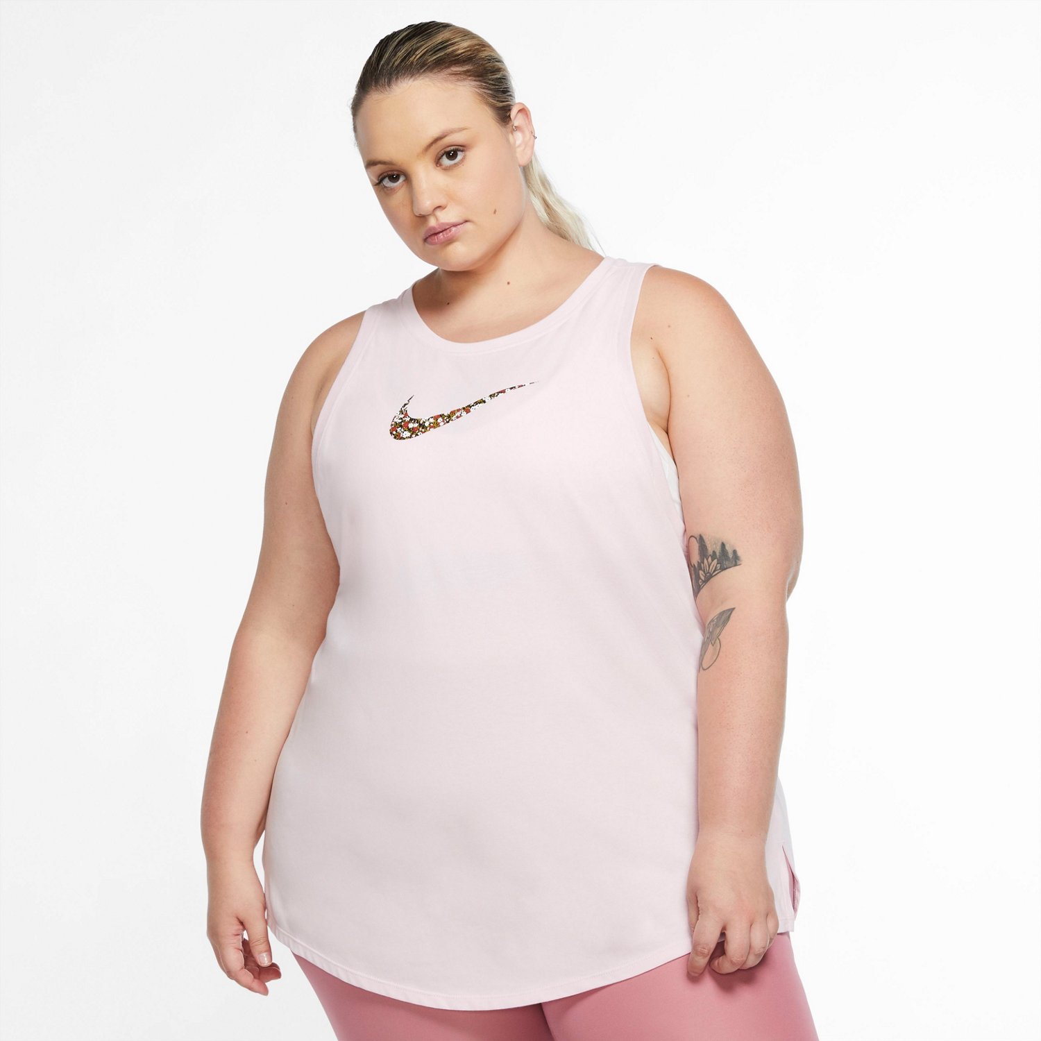 plus size pink tank top