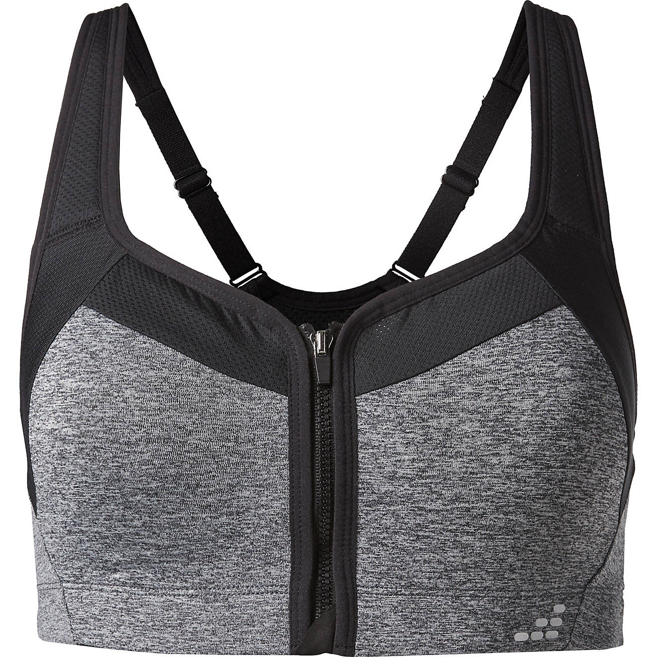 BCG Women's Colorblock Zip-Front High Impact Sports Bra                                                                          - view number 1