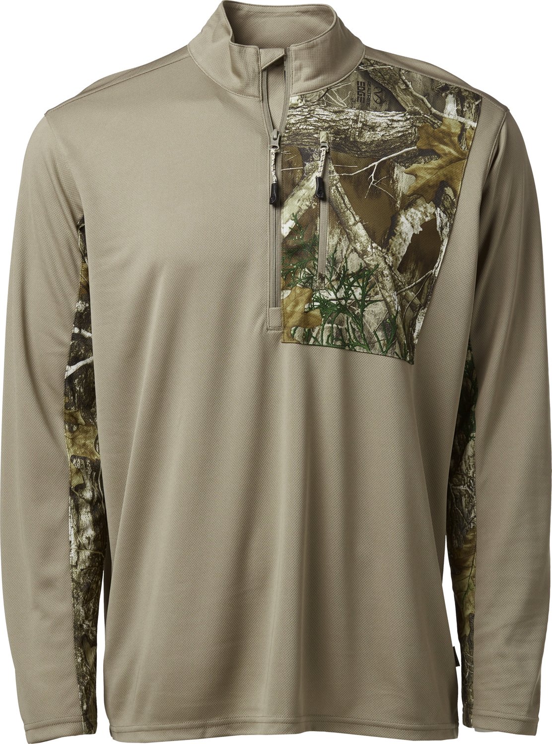 Magellan Outdoors Men's Realtree Edge Hunt Gear 1/4 Zip Long Sleeve Top ...