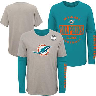 Outerstuff Youth Miami Dolphins Goal Line Stand Shirts 3-in-1 Combo                                                             