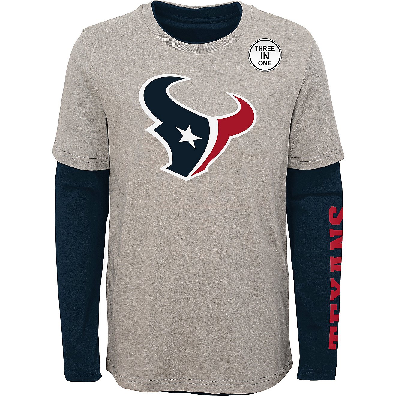 NFL Boys' Houston Texans Goal Line Stand 3-in-1 T-shirt Combo                                                                    - view number 3
