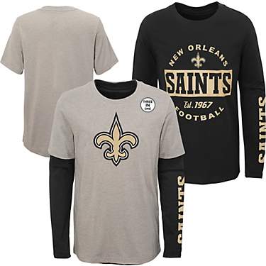 NFL Boys' New Orleans Saints Goal Line Stand 3-in-1 T-shirt Combo                                                               