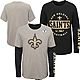 NFL Boys' New Orleans Saints Goal Line Stand 3-in-1 T-shirt Combo                                                                - view number 1 image