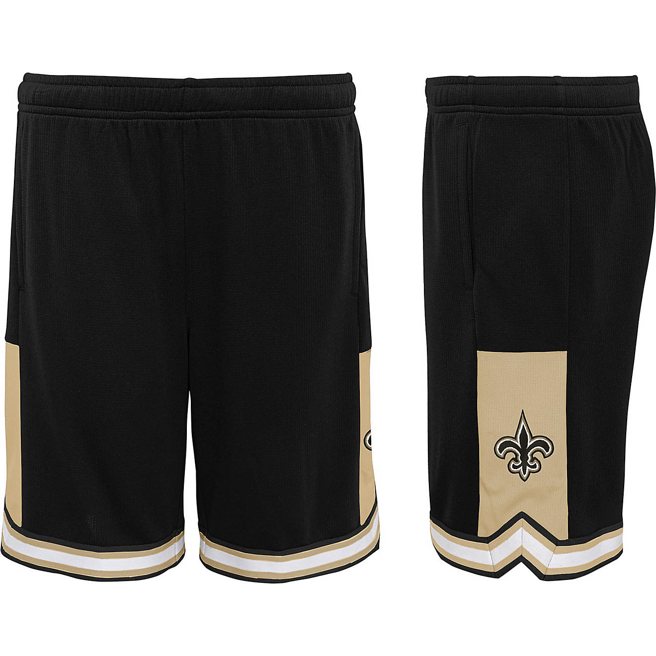 NFL Boys' 4-7 New Orleans Saints Stated Mesh Shorts                                                                              - view number 1
