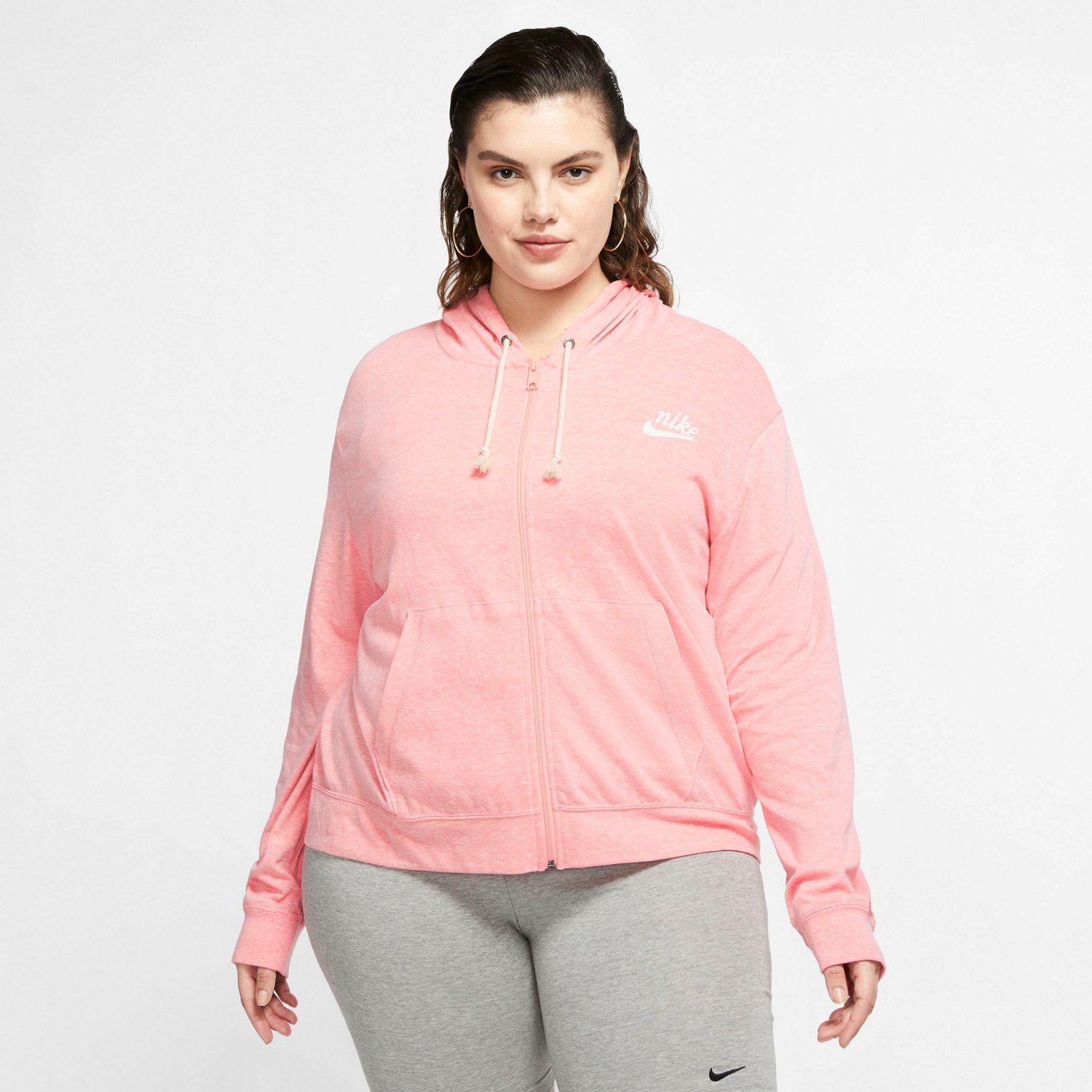 pink nike hoodie plus size