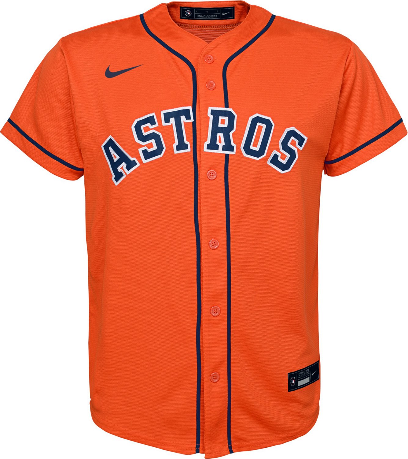 Nike Youth Houston Astros Replica Finished Jersey | Academy