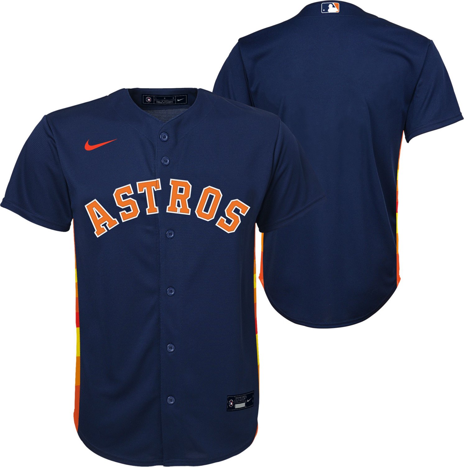 Nike Youth Houston Astros Replica Finished Jersey | Academy