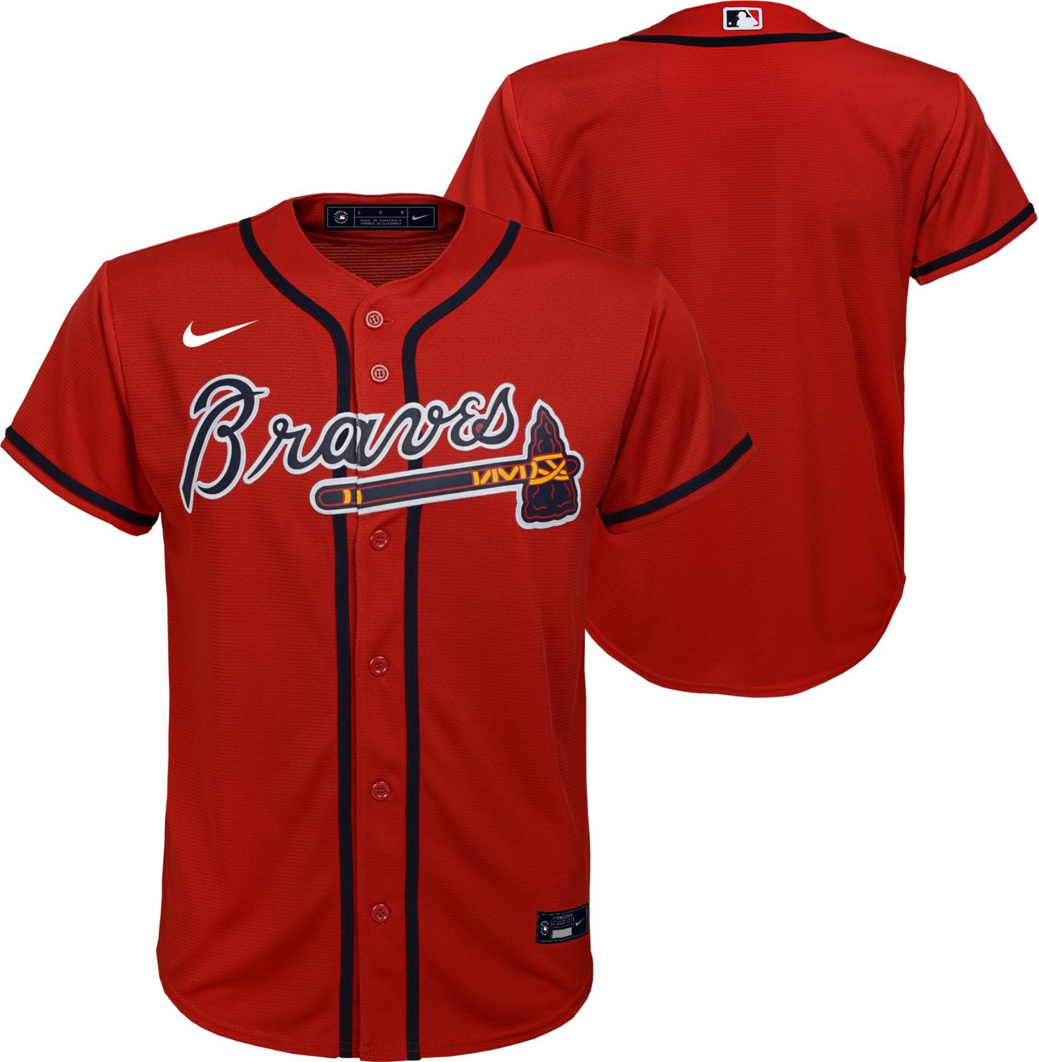 Nike Youth Atlanta Braves Replica Finished Jersey Academy