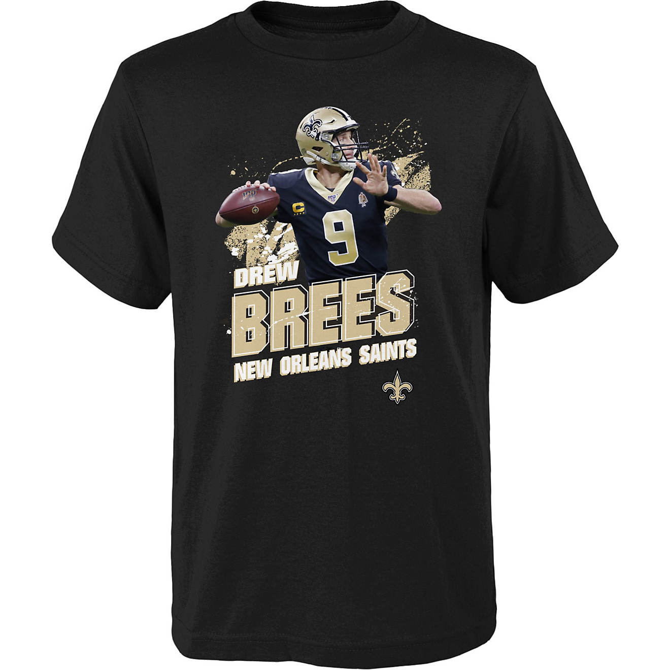 NFL Boys’ New Orleans Saints Drew Brees Graphic T-shirt                                                                        - view number 1