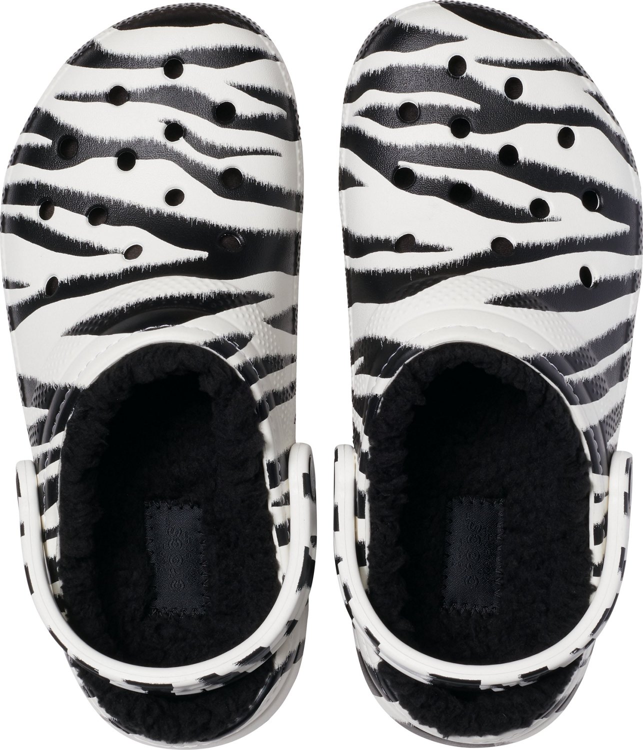 Crocs Adults' Classic Lined Zebra Print Clogs | Academy