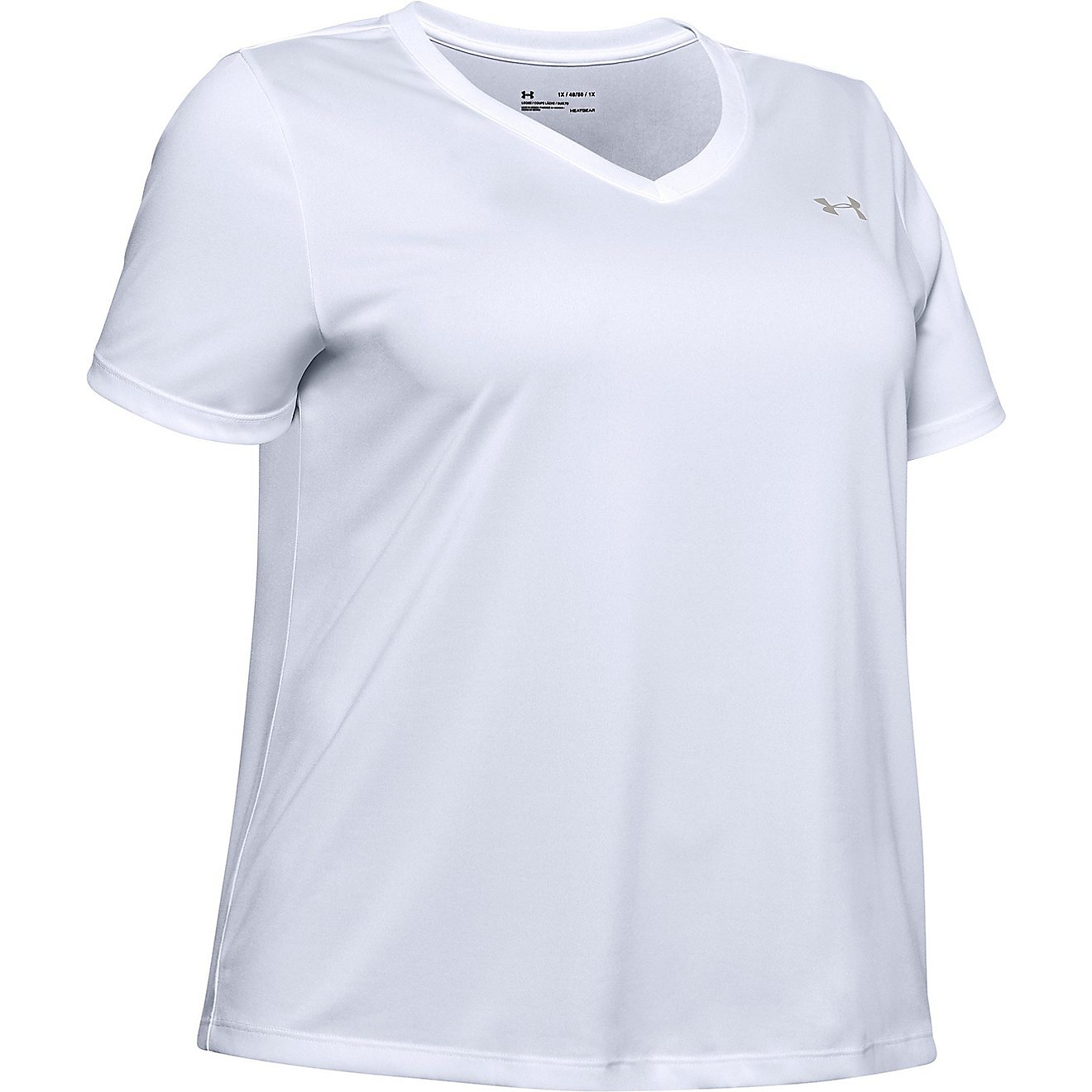 Under Armour Women's Tech Solid Plus Short Sleeve V-neck T-shirt                                                                 - view number 3