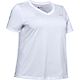 Under Armour Women's Tech Solid Plus Short Sleeve V-neck T-shirt                                                                 - view number 3 image