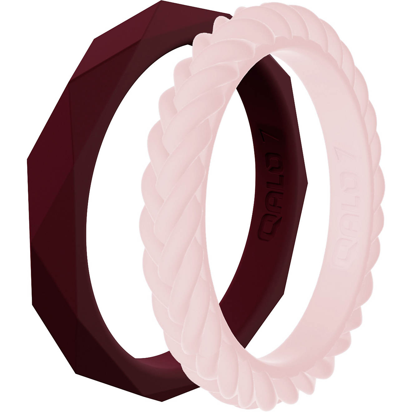 QALO Women's Stackable Silicone Wedding Ring Set Academy