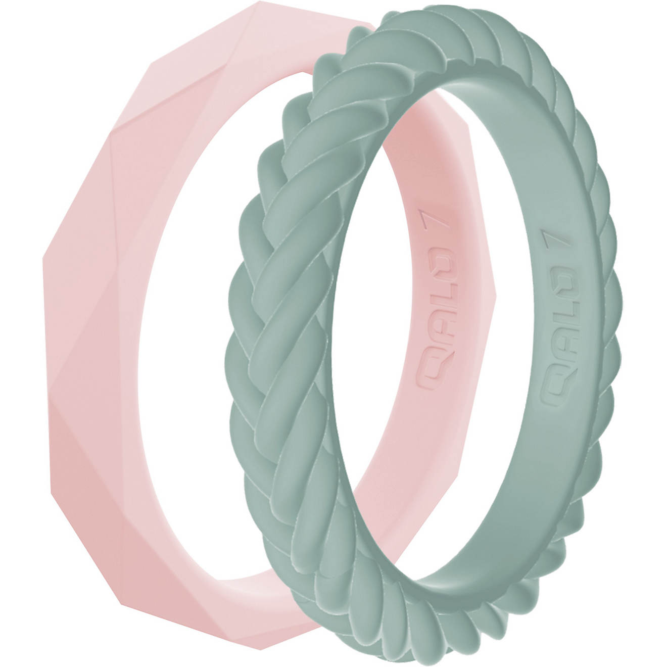 QALO Women's Stackable Silicone Wedding Ring Set Academy