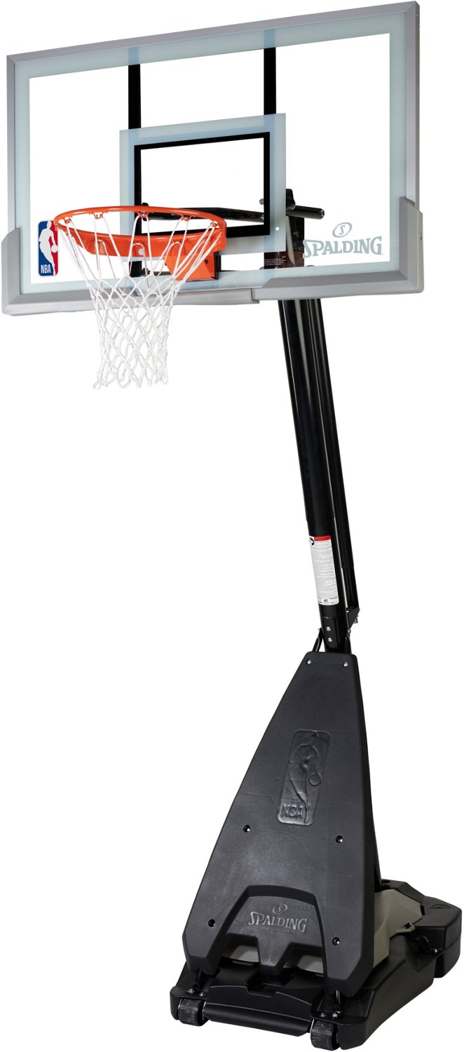 Spalding Ultimate Hybrid 54 in Glass Portable Basketball Hoop | Academy