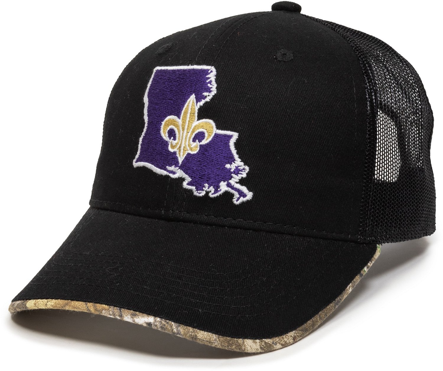 Outdoor Cap Men's Louisiana Camo State Cap Academy