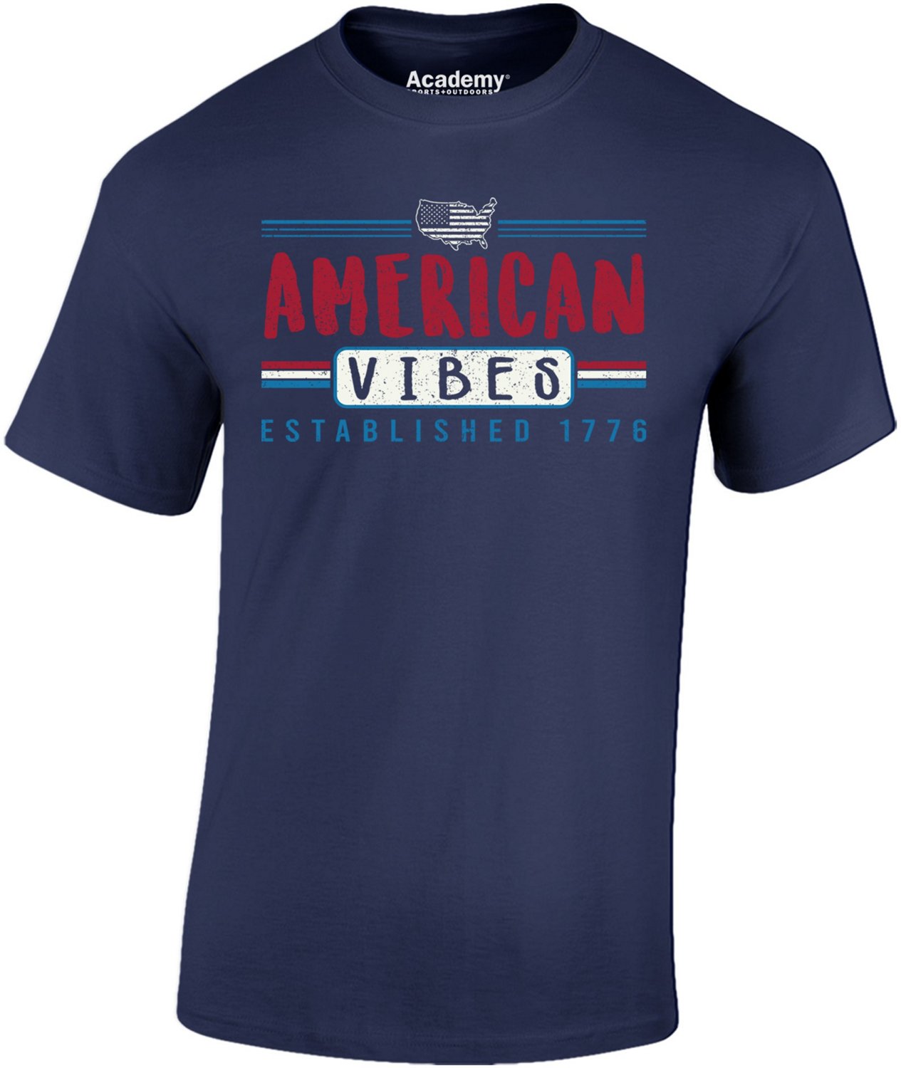 Academy Sports + Outdoors Men's American Vibes Short Sleeve Tshirt