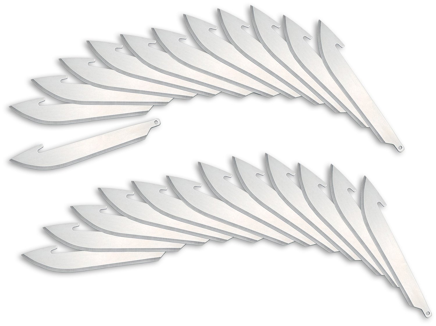 Outdoor Edge RazorSafe System 3.5 in Drop-Point Replacement Blades 24-Pack                                                      