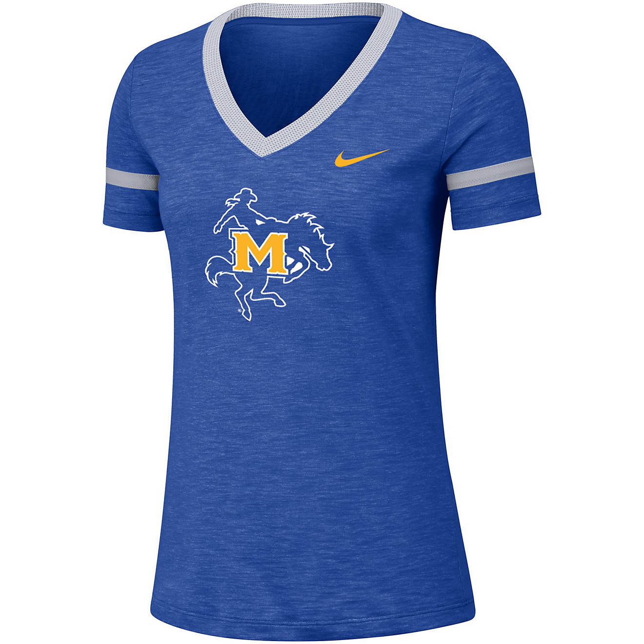 Nike Women’s McNeese State University Dri-FIT Slub V-neck T-shirt                                                              - view number 1