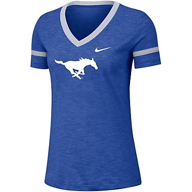 Nike Women’s Southern Methodist University Dri-FIT Slub V-neck T-shirt