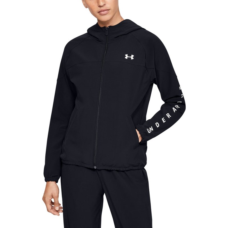 Under ArmourUnder Armour Women's Woven Branded Full Zip Hoodie Black, X