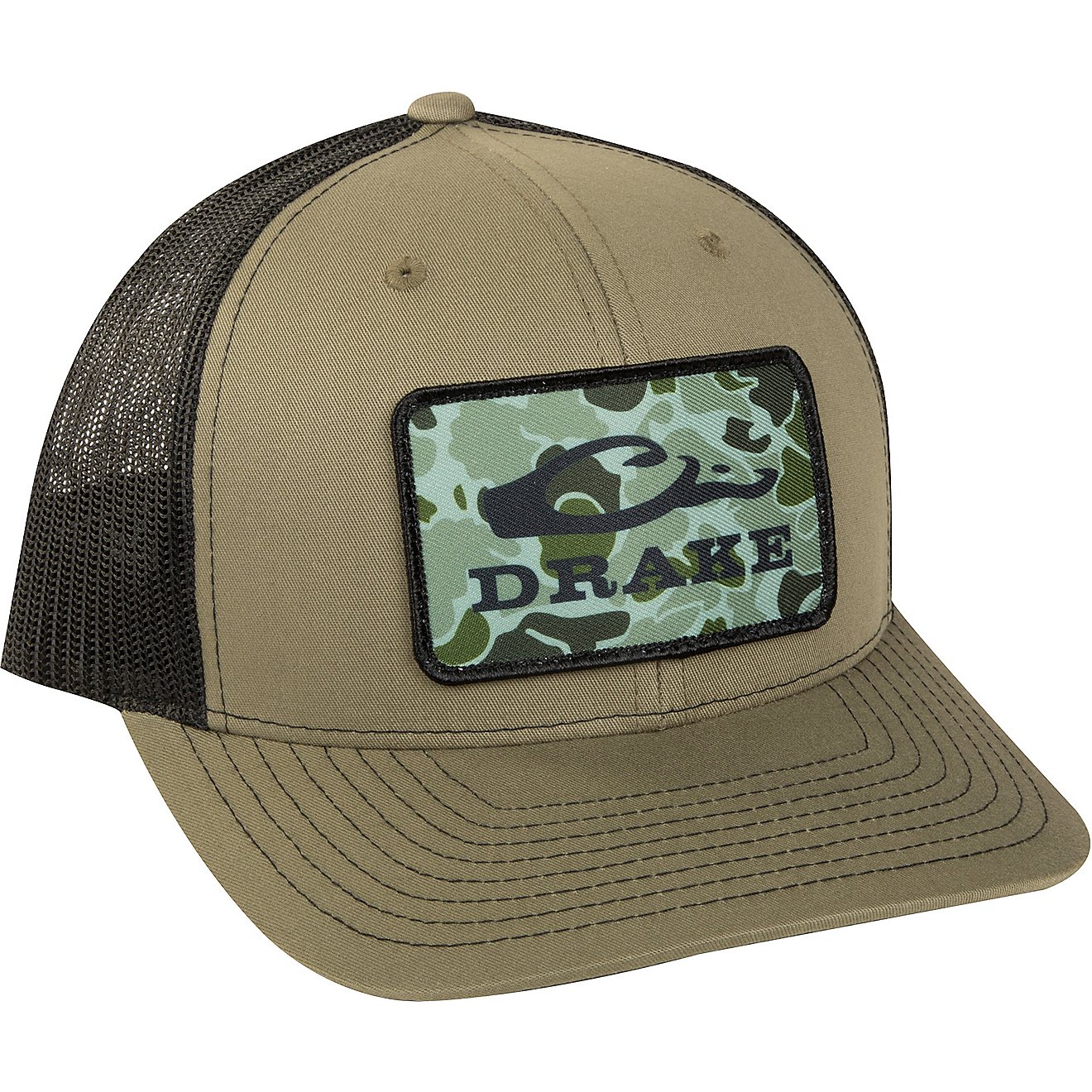 Drake Waterfowl Men’s Old School Patch Mesh Ball Cap                                                                           - view number 1
