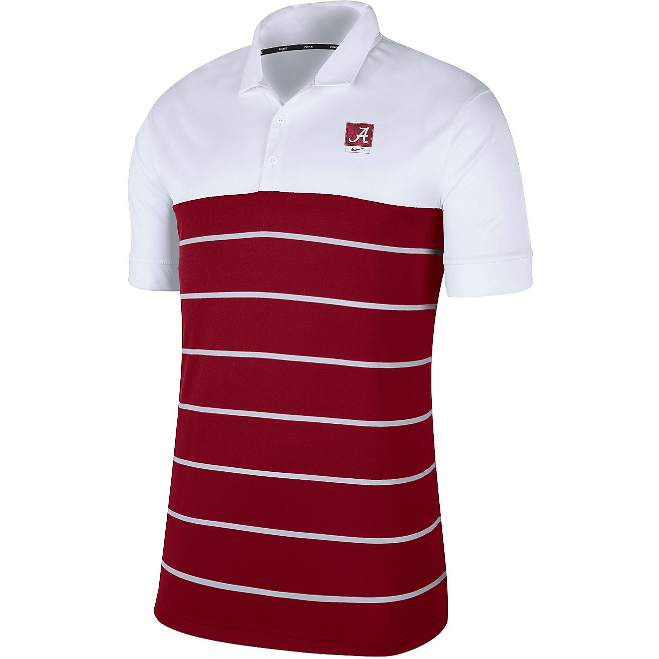 Nike Men's University of Alabama Striped Polo Shirt                                                                              - view number 1
