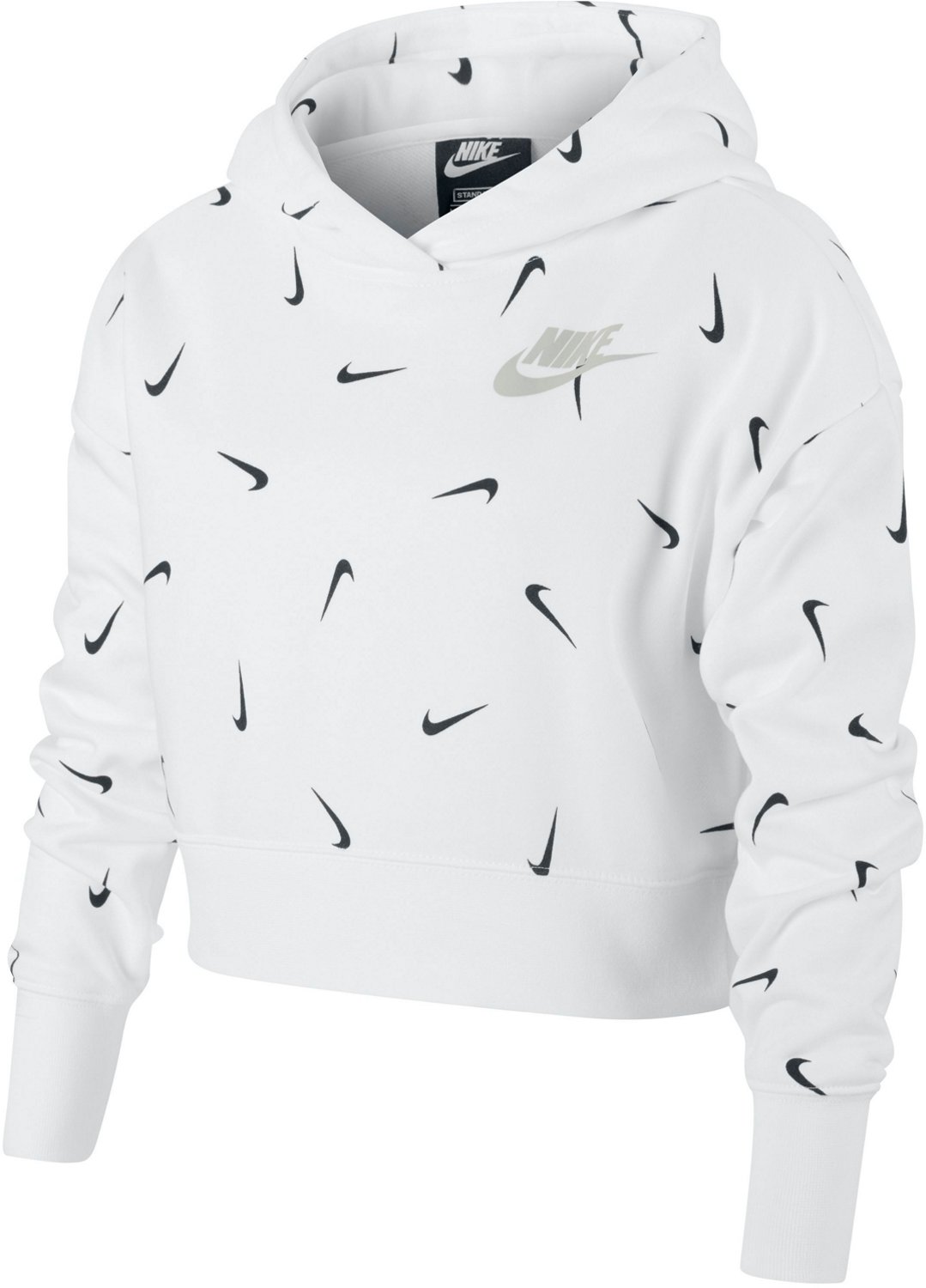 Nike Girls' Nike Sportswear Crop AOP Hoodie Sweatshirt | Academy