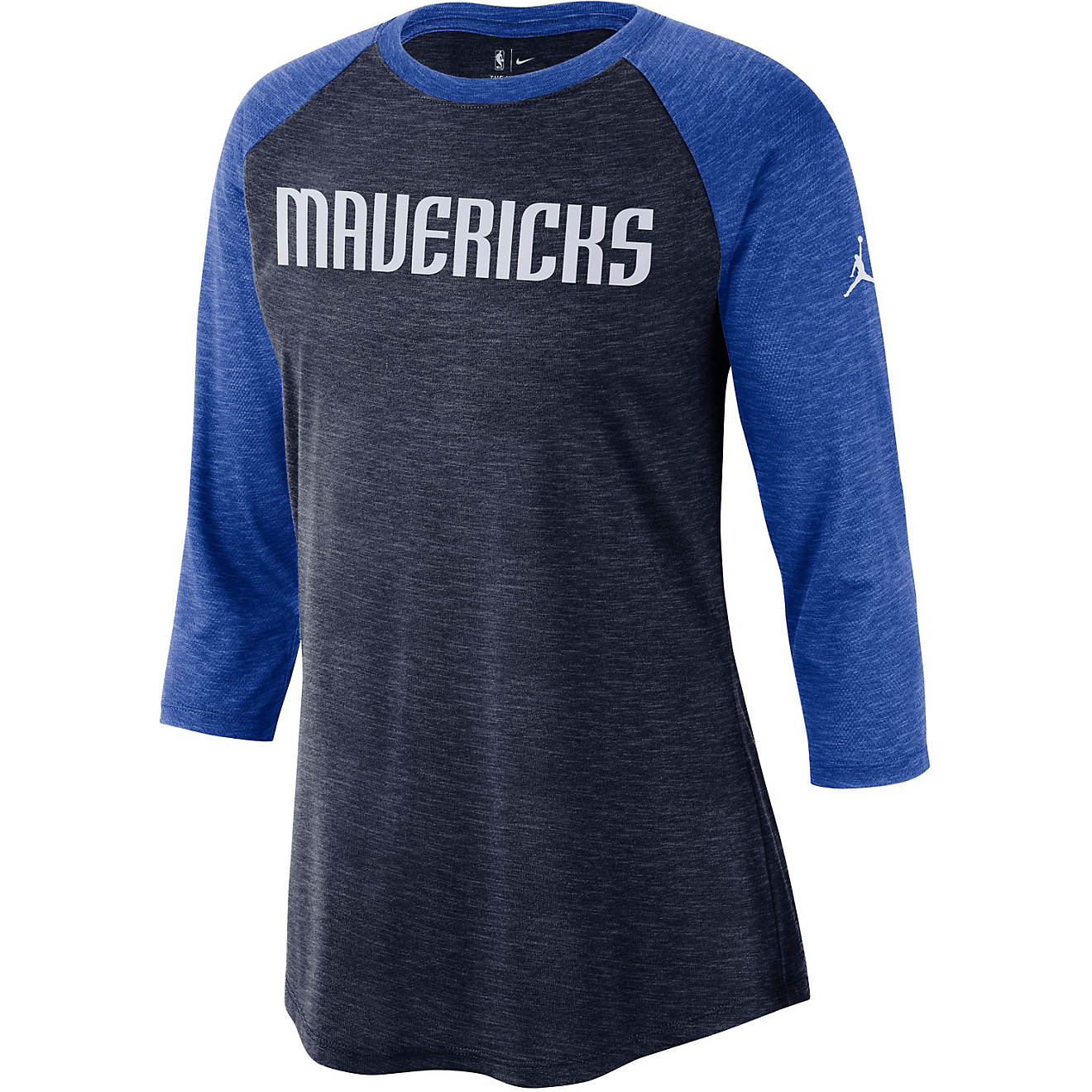 Nike Women's Dallas Mavericks Dry 3/4 Sleeve Statement Essential T-shirt                                                         - view number 1