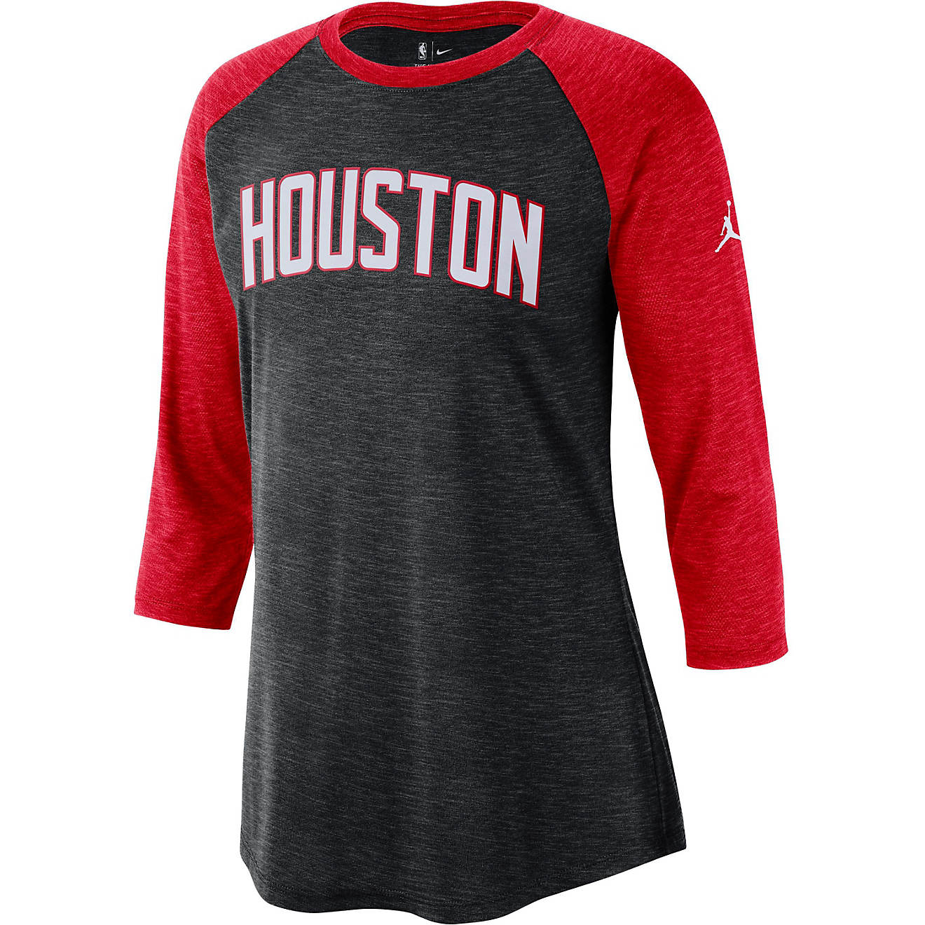Nike Women's Houston Rockets Dry 3/4 Sleeve Statement Essential T-shirt                                                          - view number 1