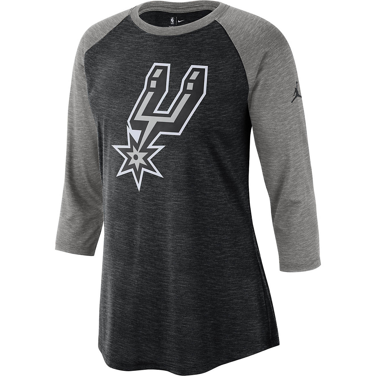 Nike Women's San Antonio Spurs Dry 3/4 Sleeve Statement Essential T-shirt                                                        - view number 1