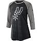 Nike Women's San Antonio Spurs Dry 3/4 Sleeve Statement Essential T-shirt                                                        - view number 1 image