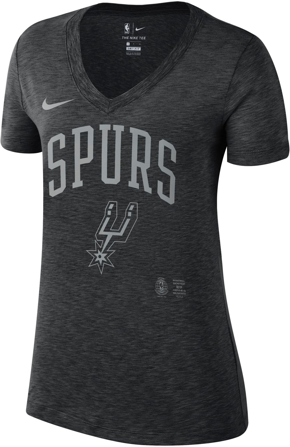 Nike Women's San Antonio Spurs Dry Essential Team Slub V-neck T-shirt ...