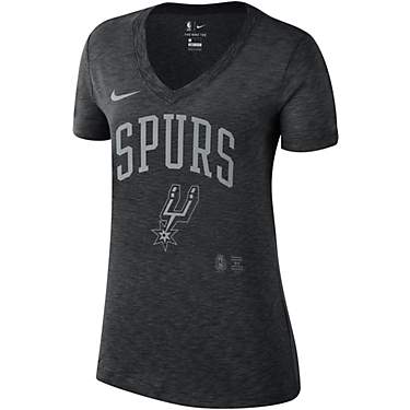 Nike Women's San Antonio Spurs Dry Essential Team Slub V-neck T-shirt                                                           