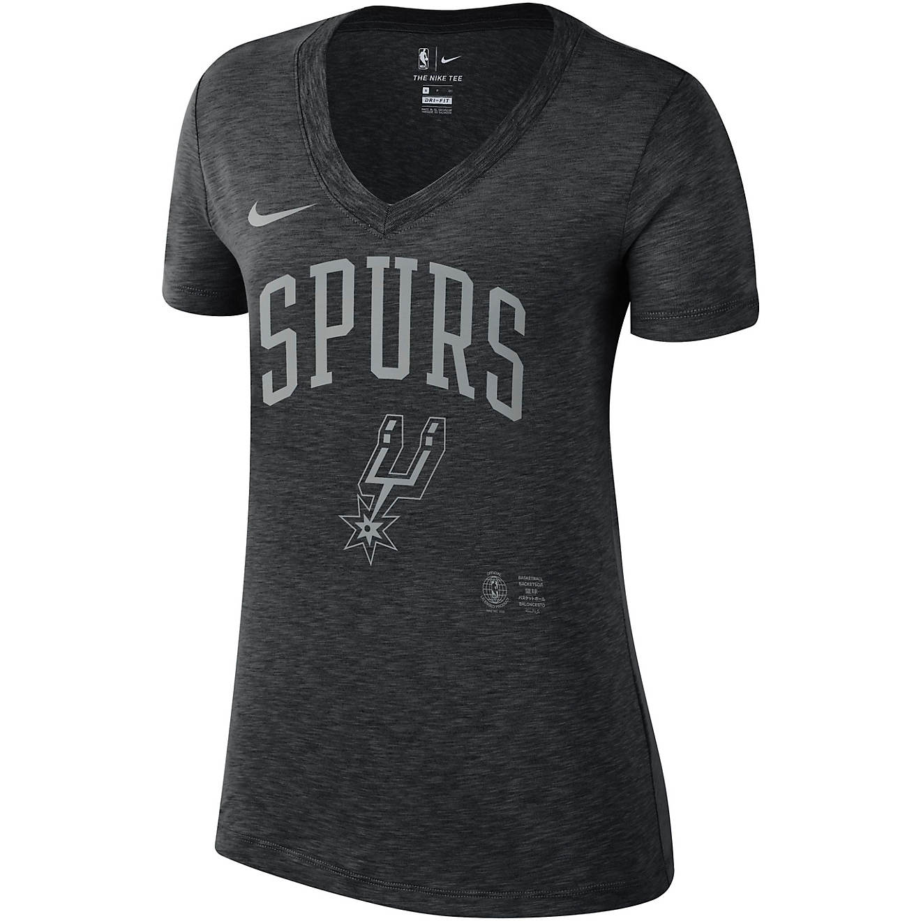 Nike Women's San Antonio Spurs Dry Essential Team Slub V-neck T-shirt ...
