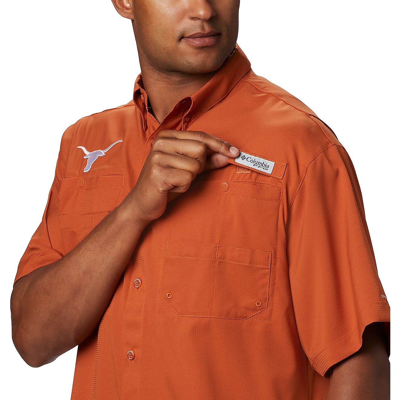 Columbia Sportswear Men's University of Texas Tamiami Button-Down Shirt                                                          - view number 3