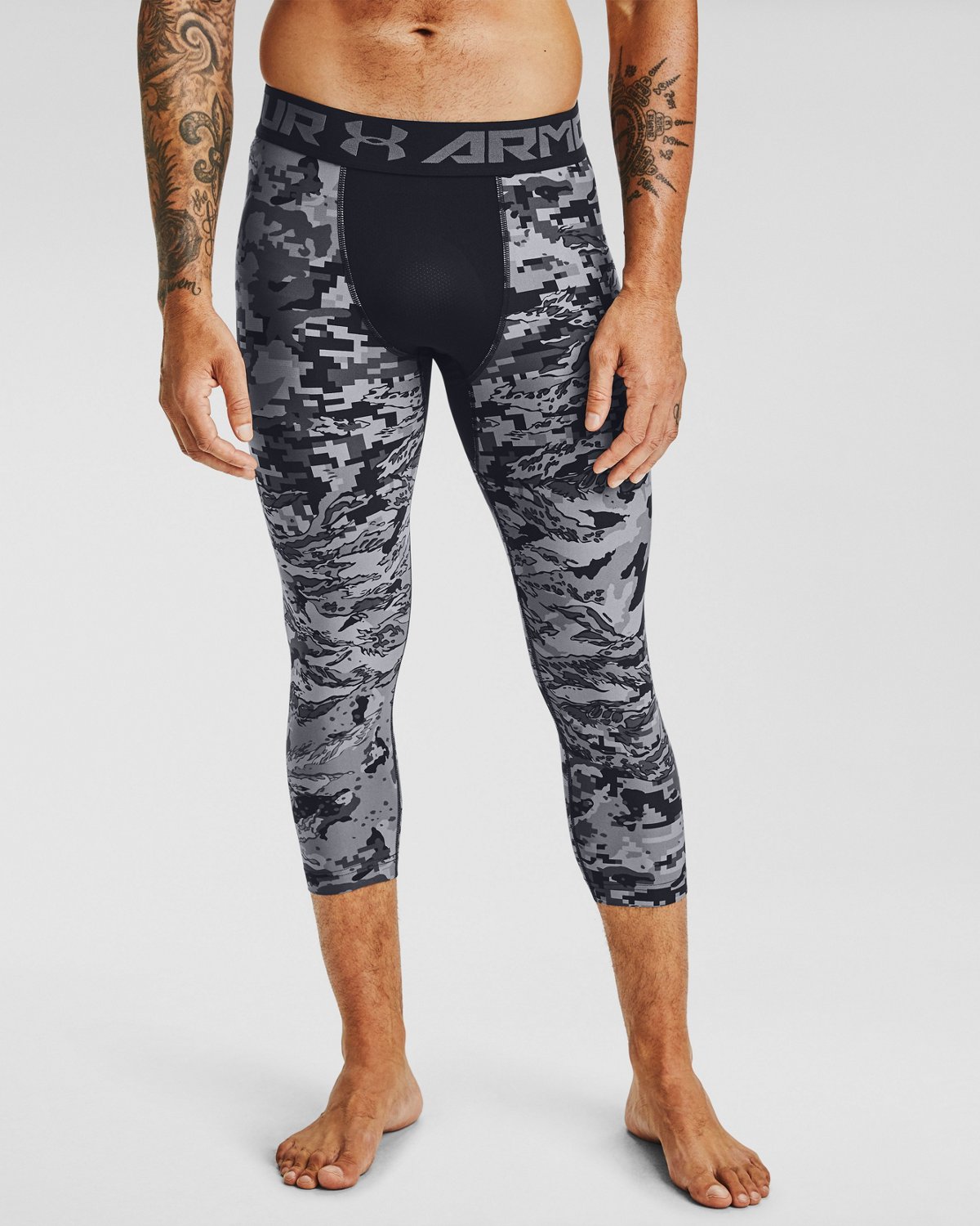 Under Armour Men's HeatGear Printed 3/4 Leggings Academy