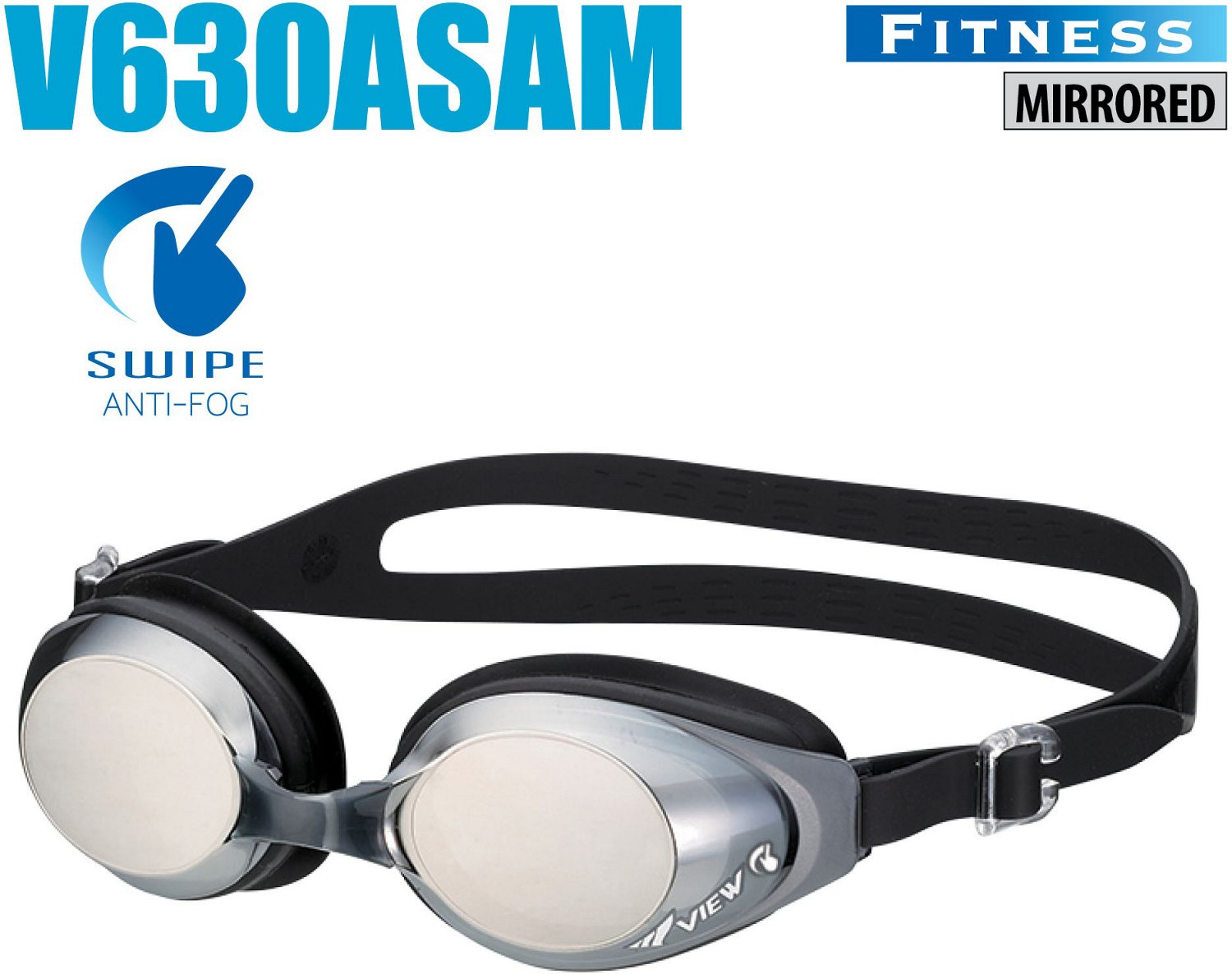 View Adults' SWIPE Fitness Swimming Goggles Academy