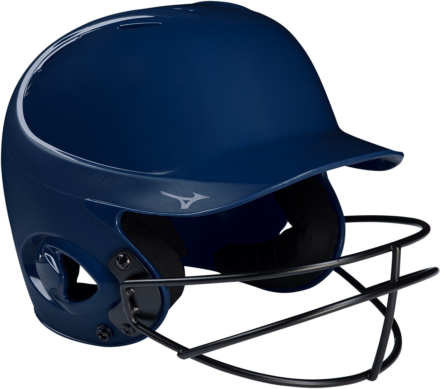 Mizuno Mvp Series Solid Batting Helmet With Fastpitch Softball Mask Womens Size Large/Extra Large In Color Navy (5151)